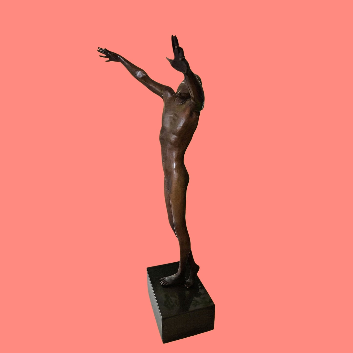 Art Abstract Bronze Sculpture Modern Art Statue Male Figure