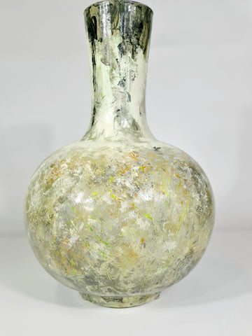 Large Vintage Hand Painted/ HandmadeTexture Vase (70% OFF)