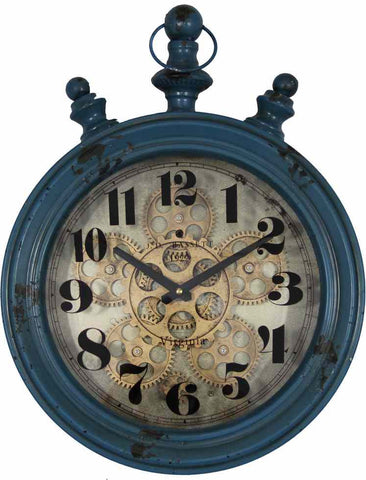 Metal Oval 46.5 Cm Bassett 1922 Viginia Gear Wall Clock