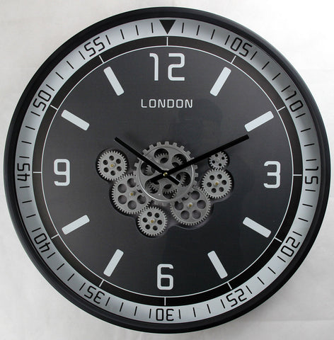 London Classic 59.5 Cm Moving Gear Wall Clock