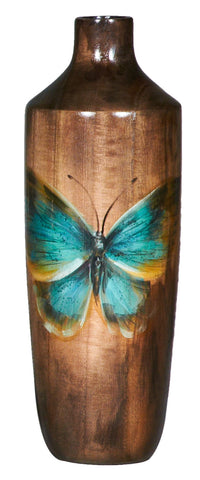 Handpainted/ HandmadeButterfly: Gradient Wooden Vase (70% OFF)