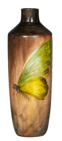 Small Handpainted/ Handmade Butterfly: Gradient Wooden Vase (70% OFF)