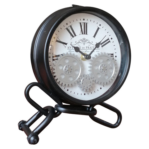 Antoine De Praiteau 21 Cm Moving Gear Table Clock