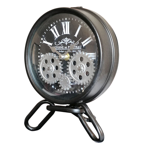 Antoine De Praiteau 24 Cm Moving Gear Table Clock