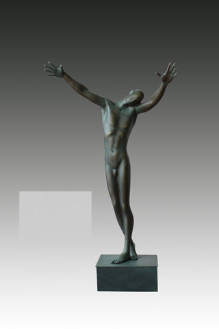 Art Abstract Bronze Sculpture Modern Art Statue Male Figure
