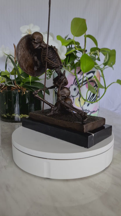 Bronze Statue - Skeleton The Warrior sculpture