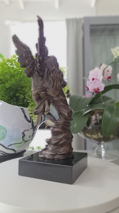 Bronze Sculpture Angel " Psyche And Eros " Statue Figure Cupid