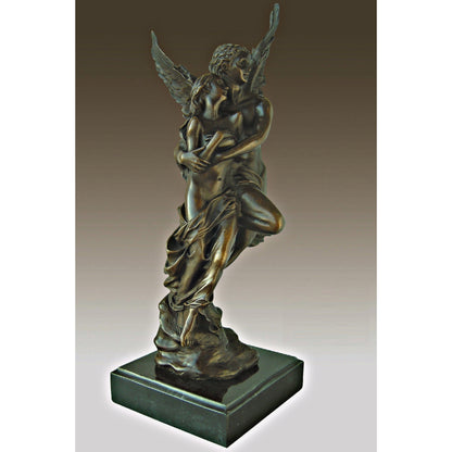 Bronze Sculpture Angel " Psyche And Eros " Statue Figure Cupid
