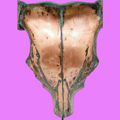 XX Large Sedona Southwestern Style Patina Copper Overlaid Ox Head