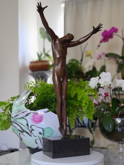 Art Abstract Bronze Sculpture Modern Art Statue Male Figure
