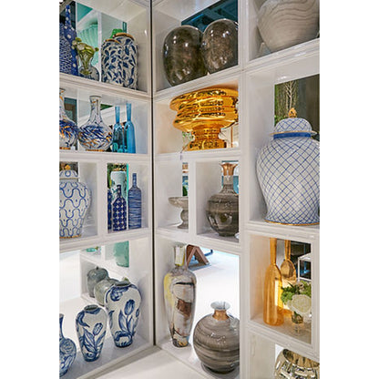 Blue And White Porcelain Bottle: Crosses