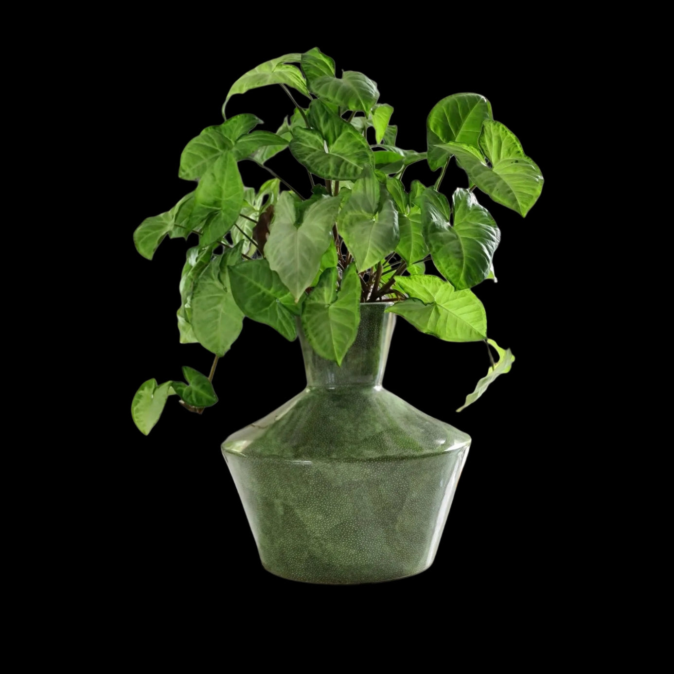 Green Shagreen Vase