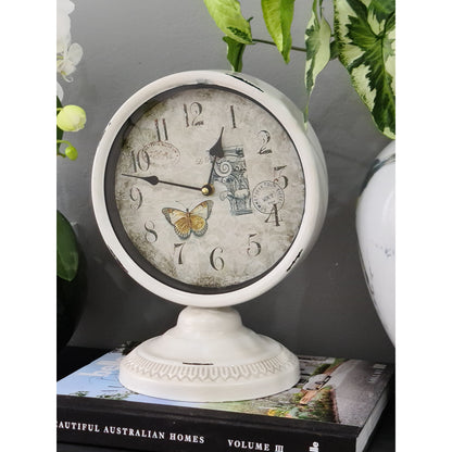 Antique White Mantel 33 Cm Table Clock