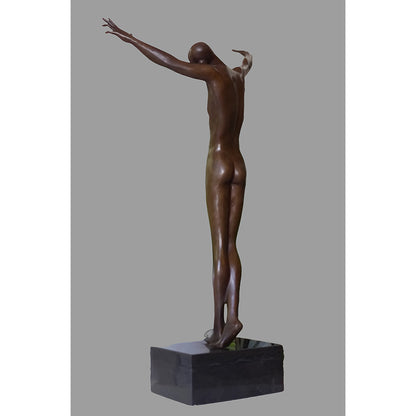 Art Abstract Bronze Sculpture Modern Art Statue Male Figure