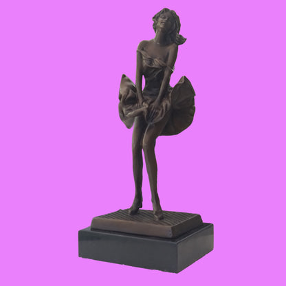 Marilyn Monroe bronze Sculpture on marble top