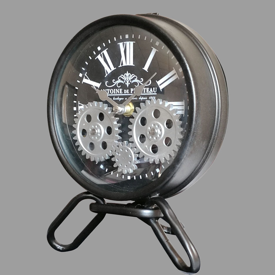 Antoine De Praiteau 24 Cm Moving Gear Table Clock
