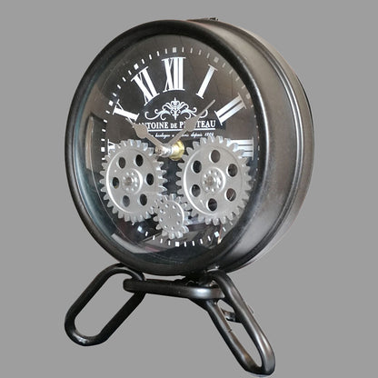 Antoine De Praiteau 24 Cm Moving Gear Table Clock