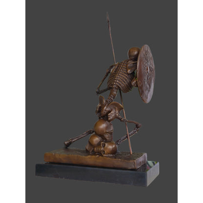 Bronze Statue - Skeleton The Warrior sculpture