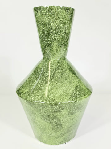 Large Green Shagreen Vase (70% OFF)