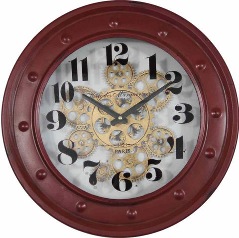 Paris-Cafe De Marguerites  40 Cm Gear Wall Clock