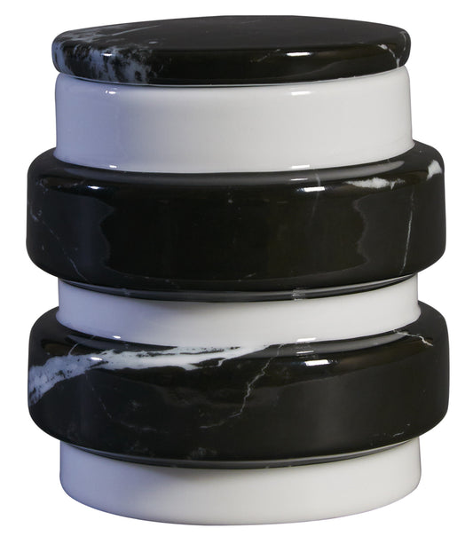 Container  : Medium Black Marble Decal on Stool