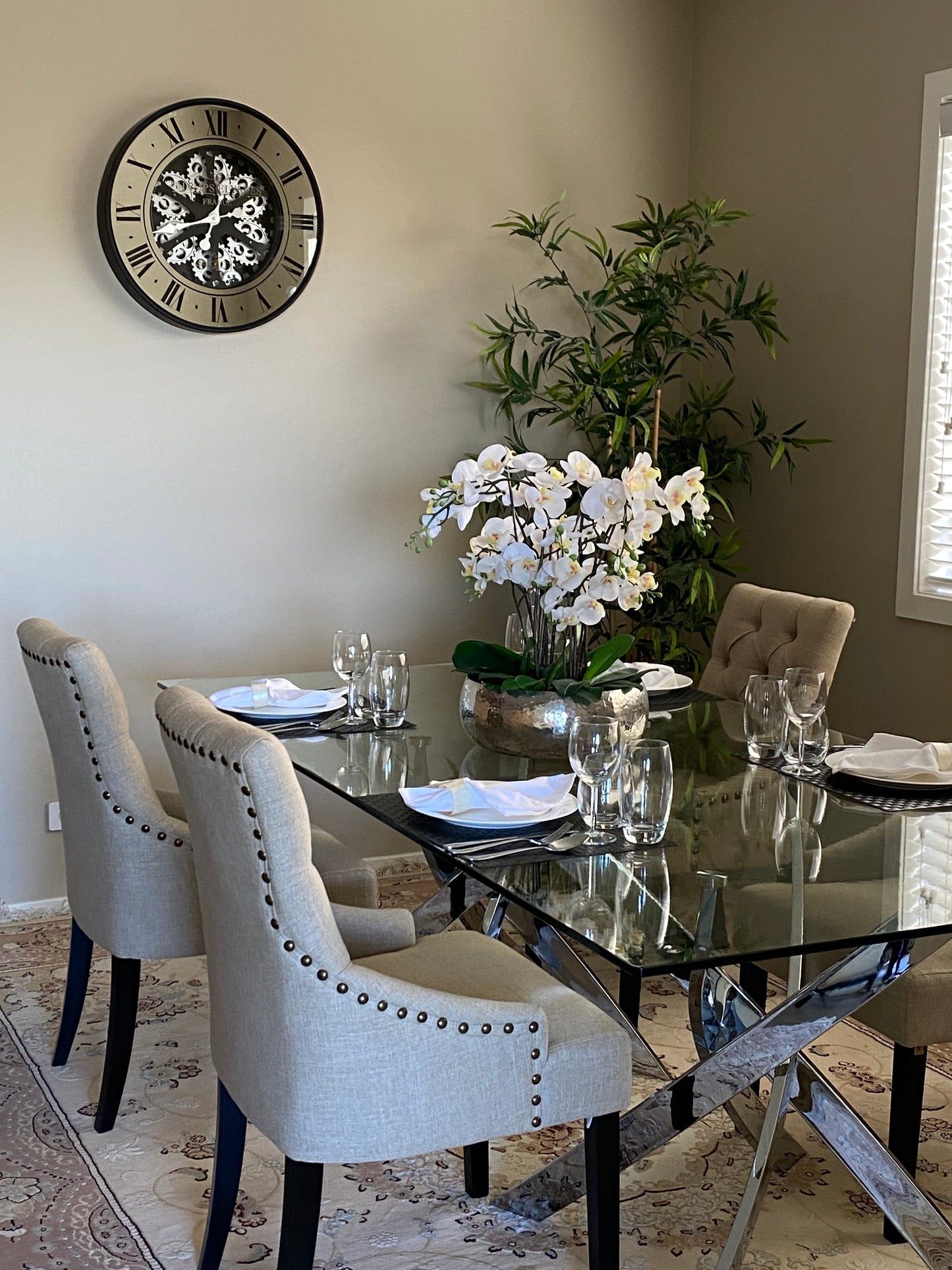 Champs-Elysees 59.9 Cm Mirror Moving Gear Wall Clock