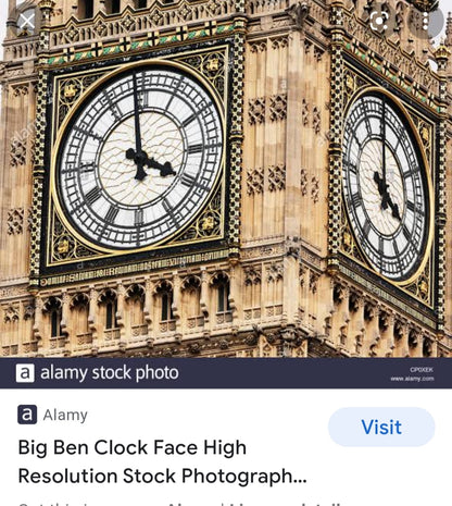 Big Ben 55 Cm Wall Clock With Black Hands/ Lamp clock