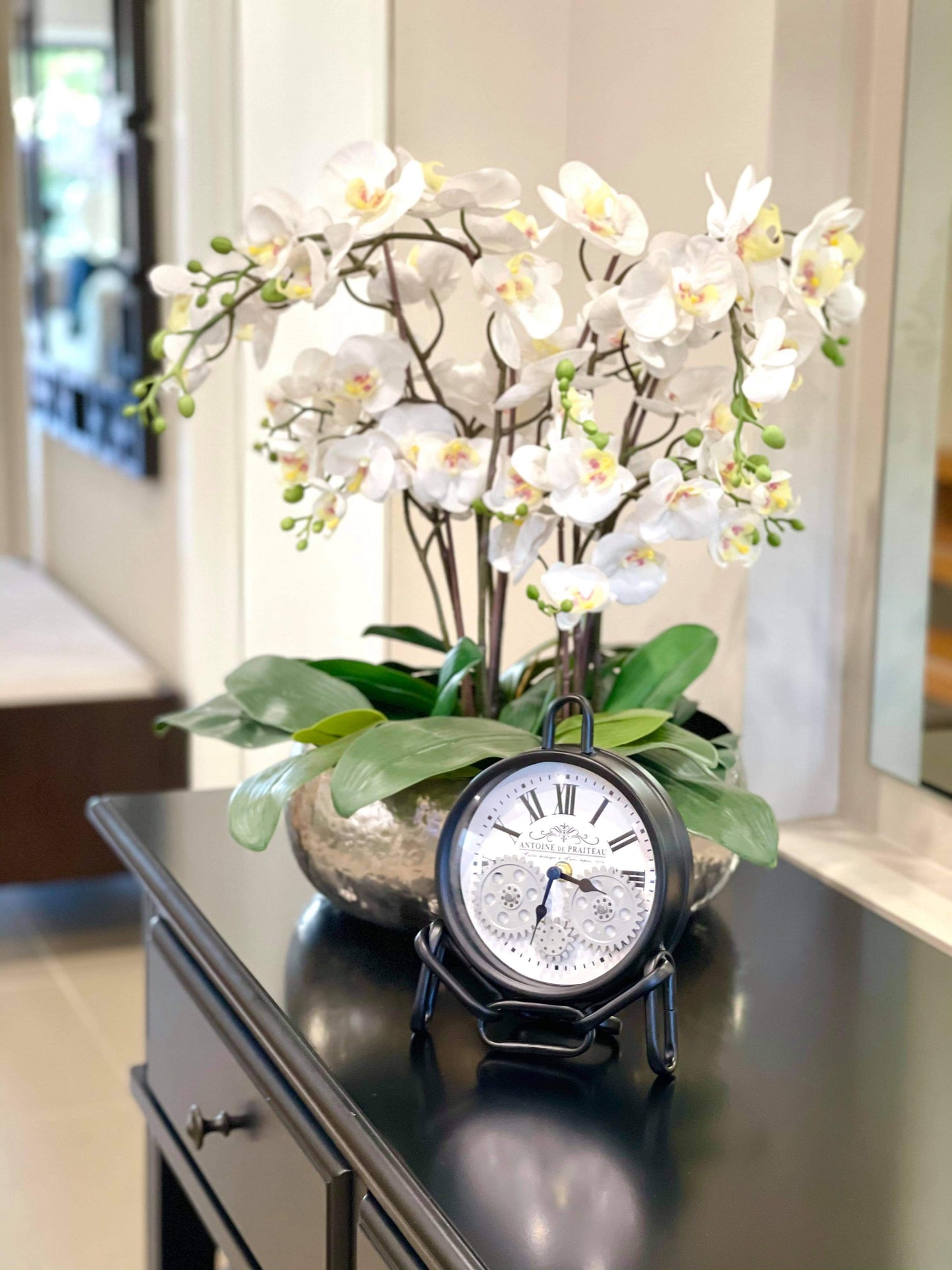 Antoine De Praiteau 23 Cm  Moving Gear Table Clock